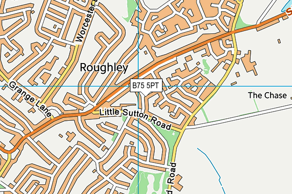 B75 5PT map - OS VectorMap District (Ordnance Survey)