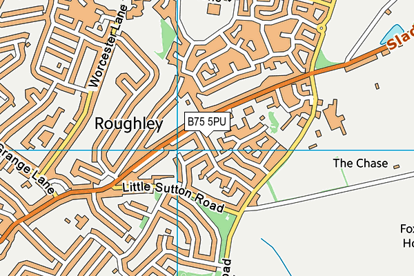 B75 5PU map - OS VectorMap District (Ordnance Survey)