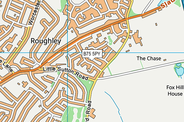 B75 5PY map - OS VectorMap District (Ordnance Survey)