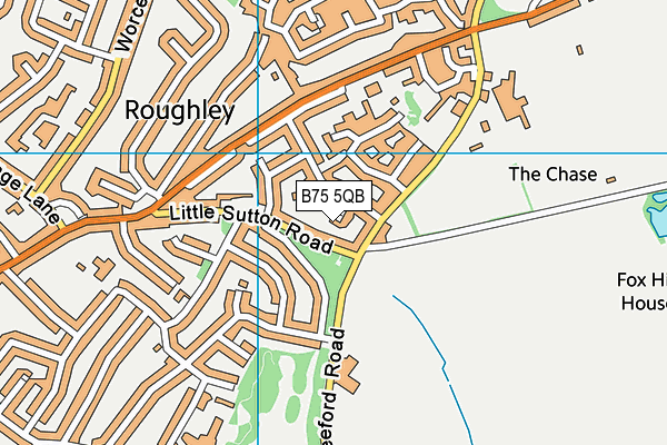 B75 5QB map - OS VectorMap District (Ordnance Survey)