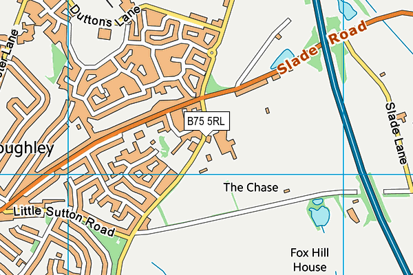 B75 5RL map - OS VectorMap District (Ordnance Survey)