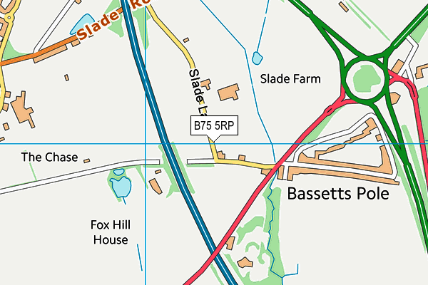 B75 5RP map - OS VectorMap District (Ordnance Survey)