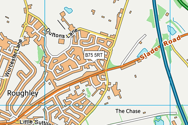 B75 5RT map - OS VectorMap District (Ordnance Survey)