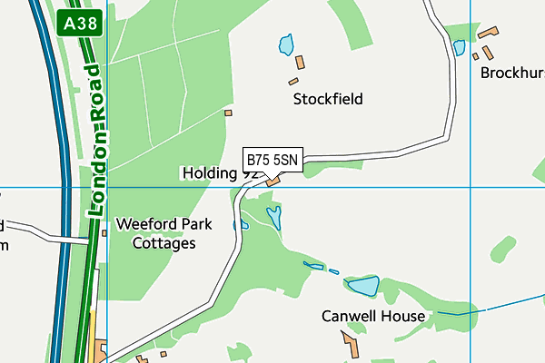 B75 5SN map - OS VectorMap District (Ordnance Survey)