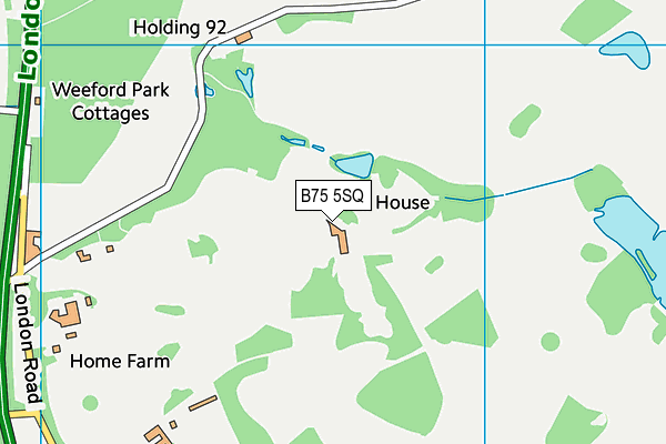 B75 5SQ map - OS VectorMap District (Ordnance Survey)