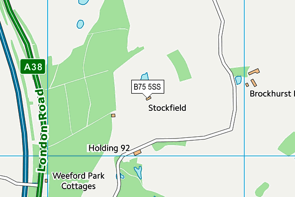 B75 5SS map - OS VectorMap District (Ordnance Survey)