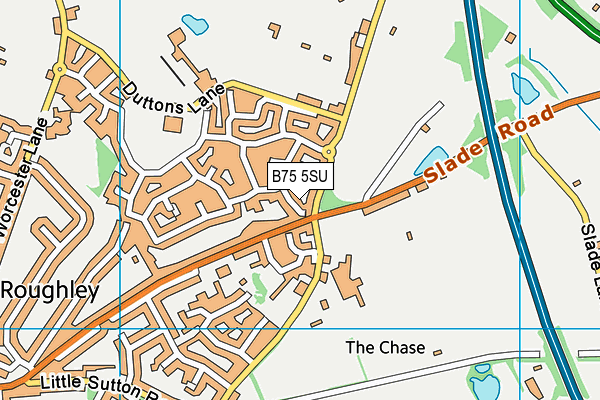 B75 5SU map - OS VectorMap District (Ordnance Survey)