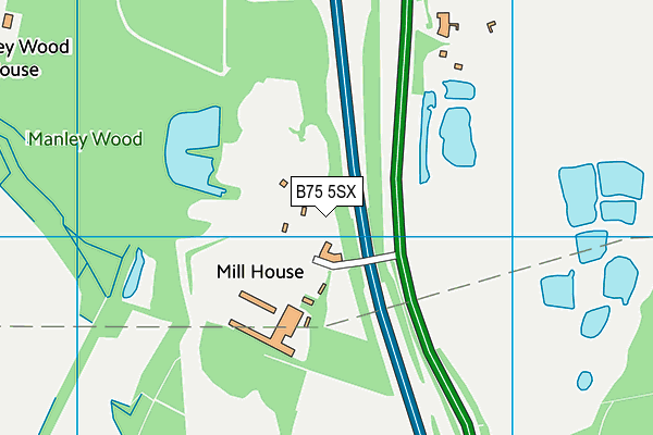 B75 5SX map - OS VectorMap District (Ordnance Survey)