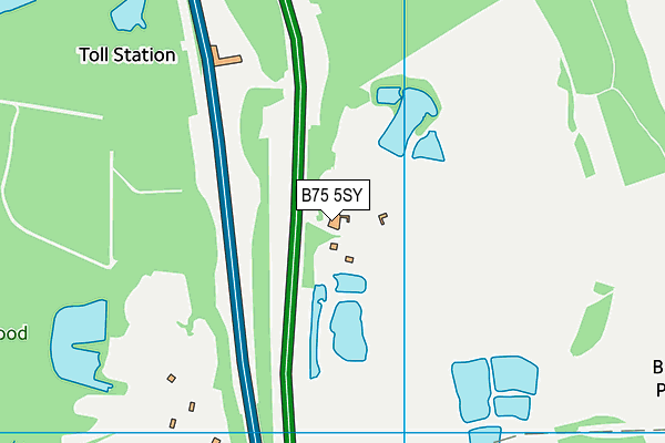 B75 5SY map - OS VectorMap District (Ordnance Survey)