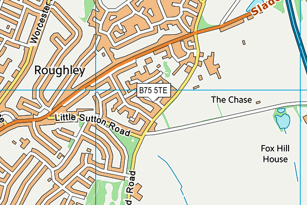 B75 5TE map - OS VectorMap District (Ordnance Survey)