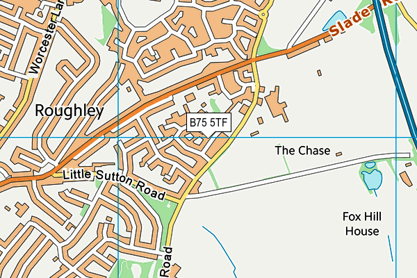 B75 5TF map - OS VectorMap District (Ordnance Survey)