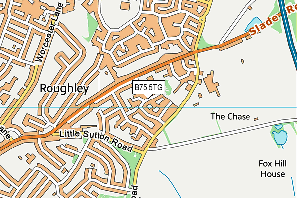 B75 5TG map - OS VectorMap District (Ordnance Survey)