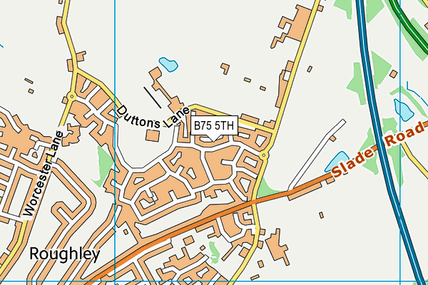 B75 5TH map - OS VectorMap District (Ordnance Survey)