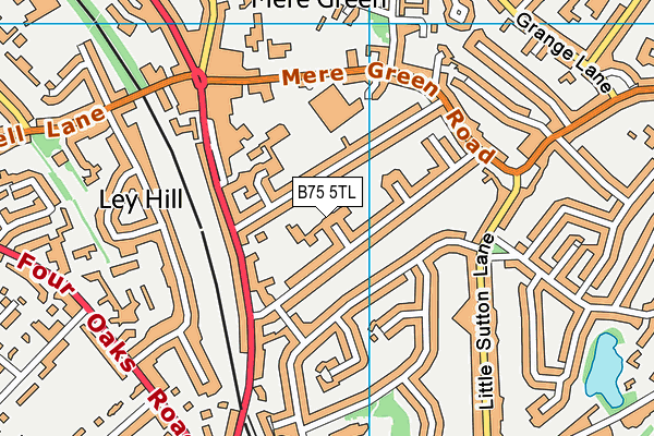 B75 5TL map - OS VectorMap District (Ordnance Survey)