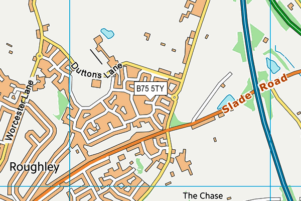 B75 5TY map - OS VectorMap District (Ordnance Survey)