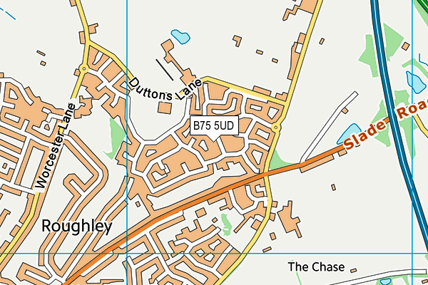 B75 5UD map - OS VectorMap District (Ordnance Survey)