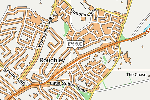 B75 5UE map - OS VectorMap District (Ordnance Survey)