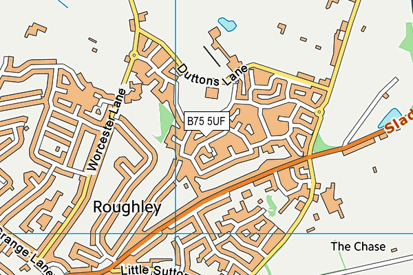 B75 5UF map - OS VectorMap District (Ordnance Survey)