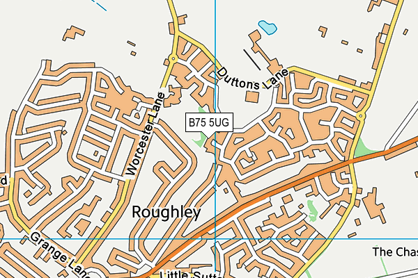 B75 5UG map - OS VectorMap District (Ordnance Survey)