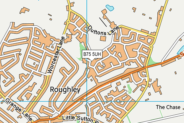 B75 5UH map - OS VectorMap District (Ordnance Survey)