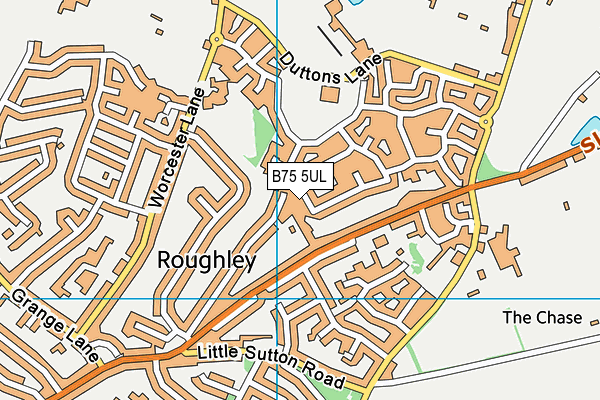 B75 5UL map - OS VectorMap District (Ordnance Survey)