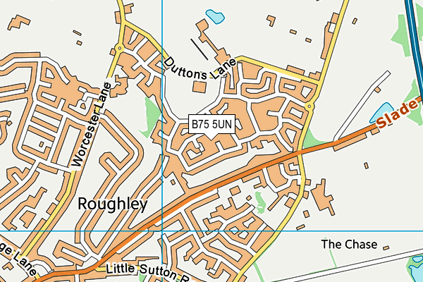 B75 5UN map - OS VectorMap District (Ordnance Survey)
