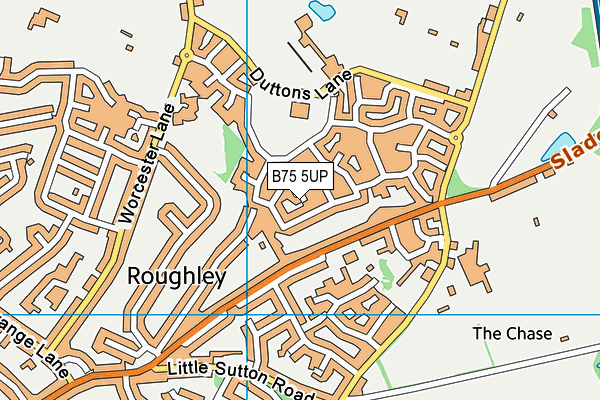 B75 5UP map - OS VectorMap District (Ordnance Survey)