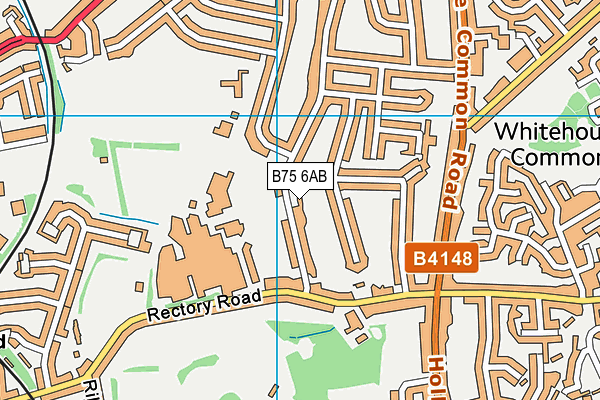 B75 6AB map - OS VectorMap District (Ordnance Survey)