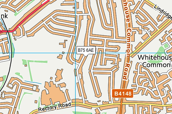 B75 6AE map - OS VectorMap District (Ordnance Survey)