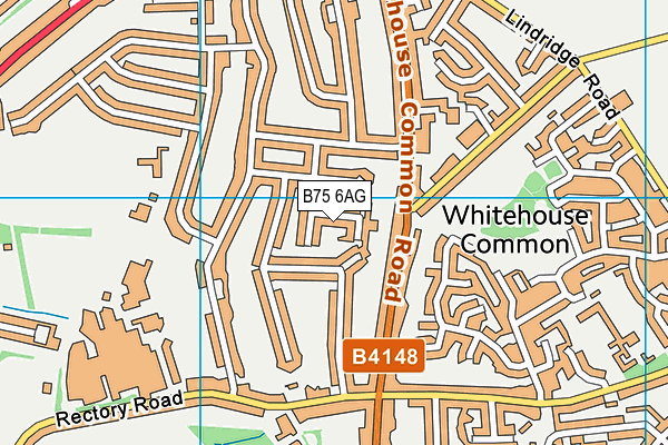 B75 6AG map - OS VectorMap District (Ordnance Survey)