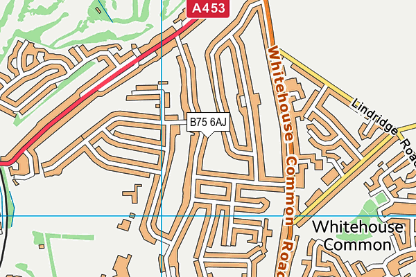 B75 6AJ map - OS VectorMap District (Ordnance Survey)