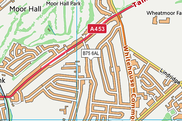 B75 6AL map - OS VectorMap District (Ordnance Survey)