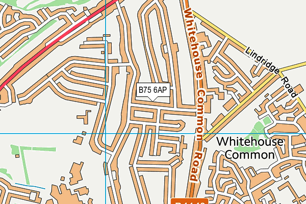 B75 6AP map - OS VectorMap District (Ordnance Survey)