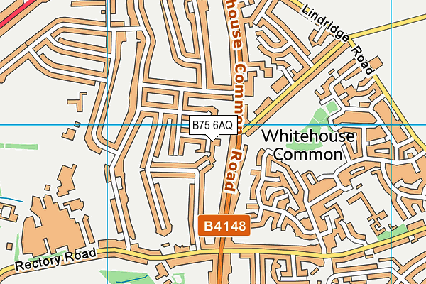 B75 6AQ map - OS VectorMap District (Ordnance Survey)