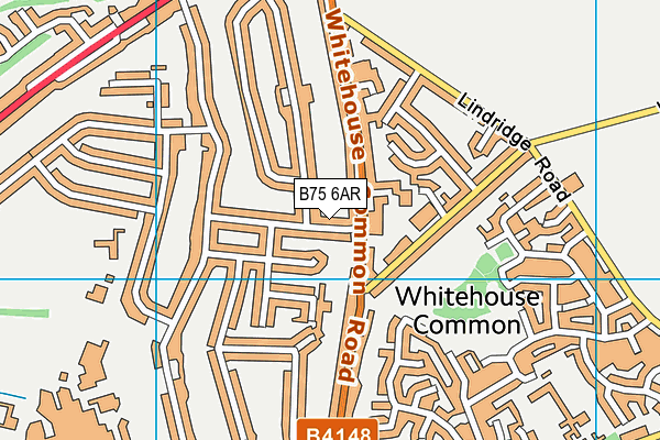 B75 6AR map - OS VectorMap District (Ordnance Survey)