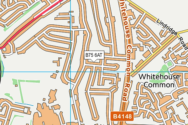 B75 6AT map - OS VectorMap District (Ordnance Survey)