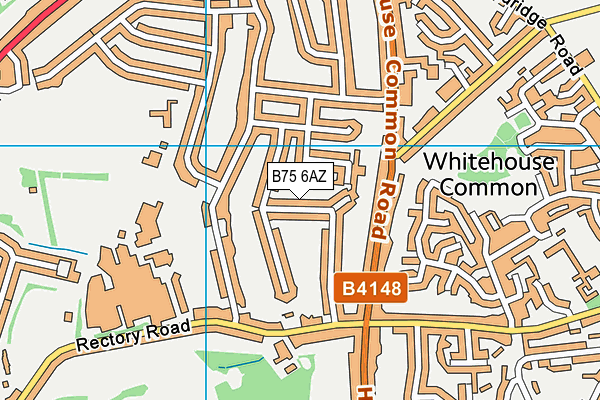 B75 6AZ map - OS VectorMap District (Ordnance Survey)