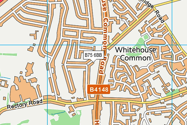 B75 6BB map - OS VectorMap District (Ordnance Survey)