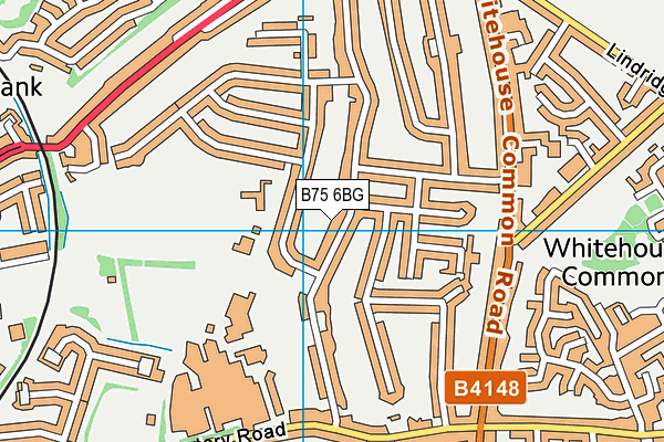 B75 6BG map - OS VectorMap District (Ordnance Survey)