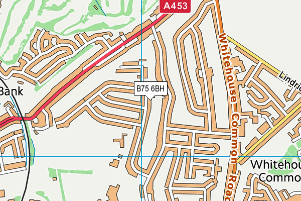 B75 6BH map - OS VectorMap District (Ordnance Survey)