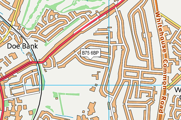 B75 6BP map - OS VectorMap District (Ordnance Survey)