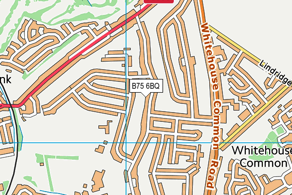 B75 6BQ map - OS VectorMap District (Ordnance Survey)
