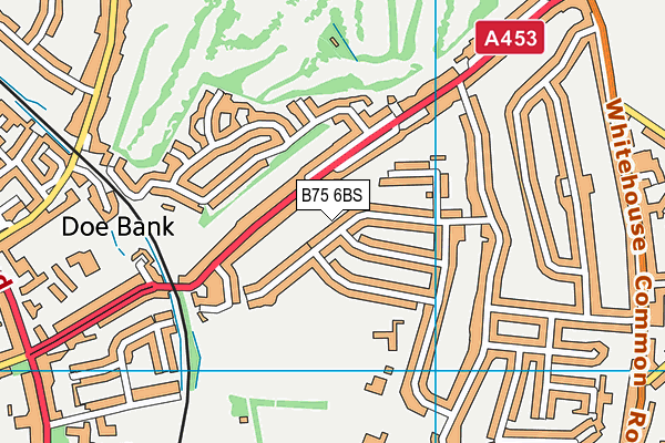 B75 6BS map - OS VectorMap District (Ordnance Survey)