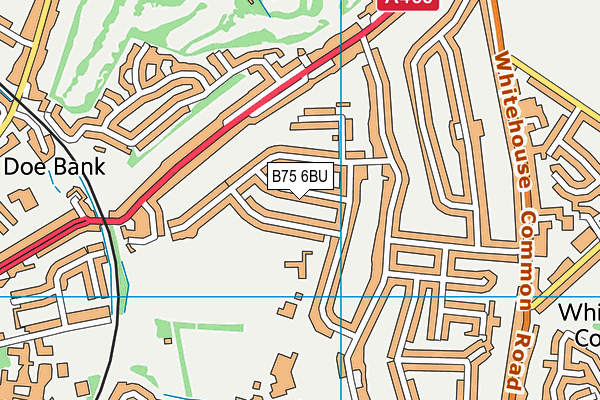 B75 6BU map - OS VectorMap District (Ordnance Survey)