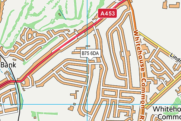 B75 6DA map - OS VectorMap District (Ordnance Survey)