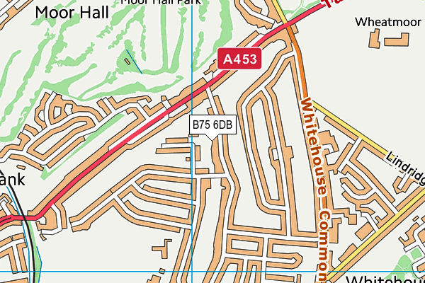 B75 6DB map - OS VectorMap District (Ordnance Survey)