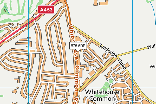 B75 6DP map - OS VectorMap District (Ordnance Survey)