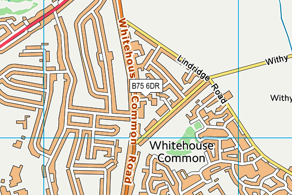 B75 6DR map - OS VectorMap District (Ordnance Survey)