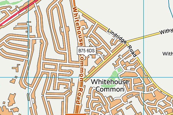 B75 6DS map - OS VectorMap District (Ordnance Survey)