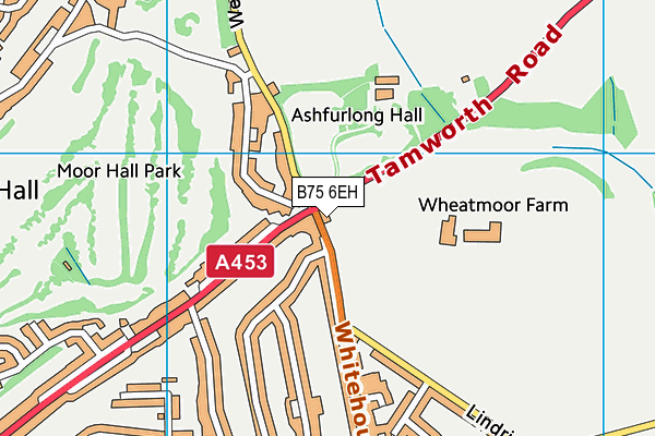 B75 6EH map - OS VectorMap District (Ordnance Survey)